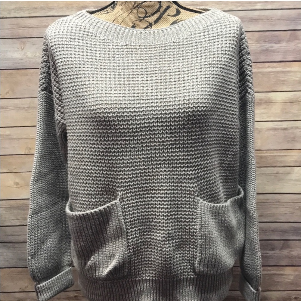 Victoria’s Secret Chunky Gray Cropped Sweater